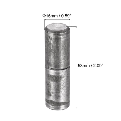 Harfington Uxcell Weld on Barrel Hinges, Male to Female Iron Hinge Pin for Home Gate Door Window