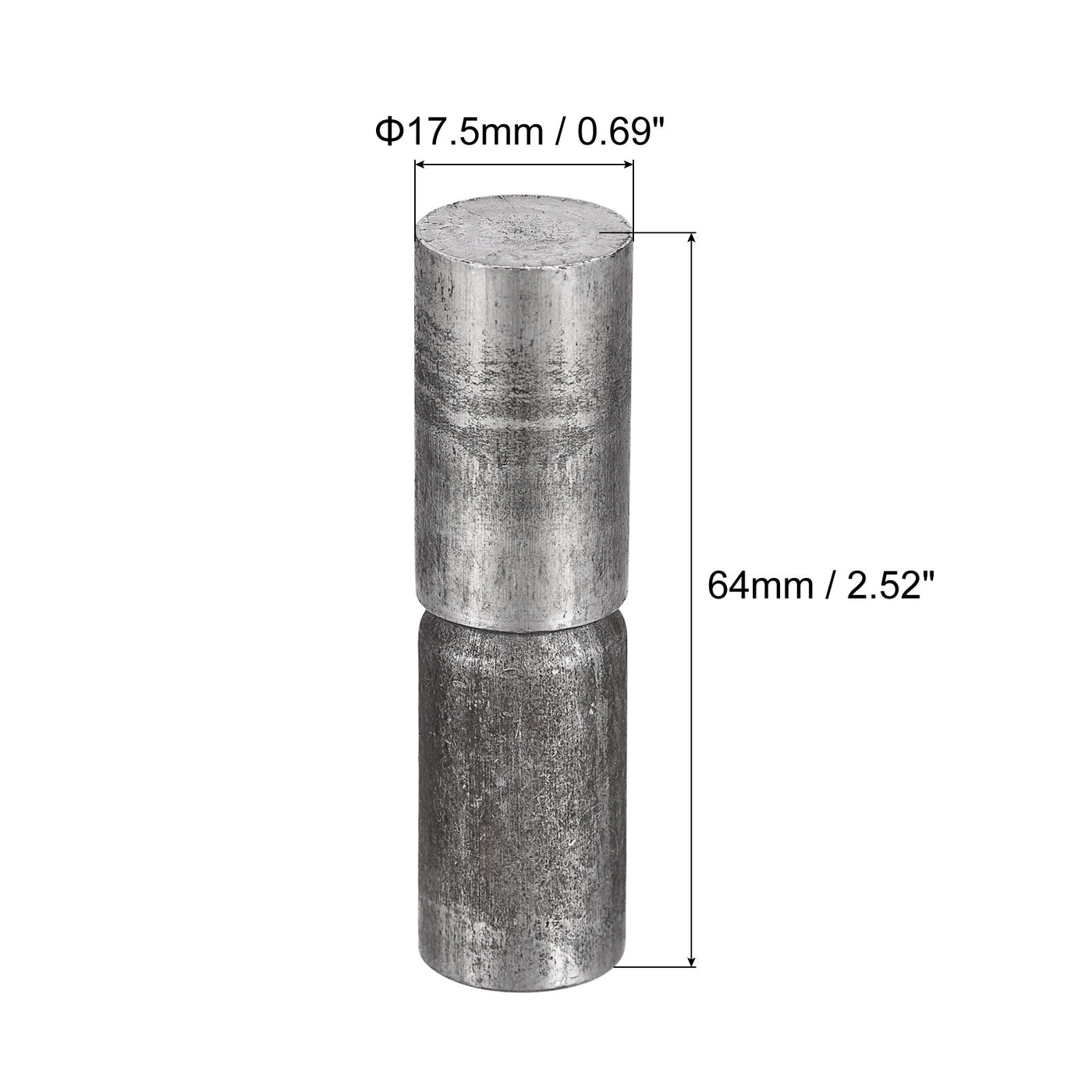 uxcell Uxcell Weld on Barrel Hinges, Male to Female Iron Hinge Pin for Metal Gate Door Window