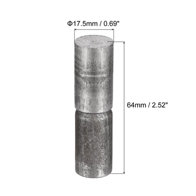 Harfington Uxcell Weld on Barrel Hinges, Male to Female Iron Hinge Pin for Metal Gate Door Window