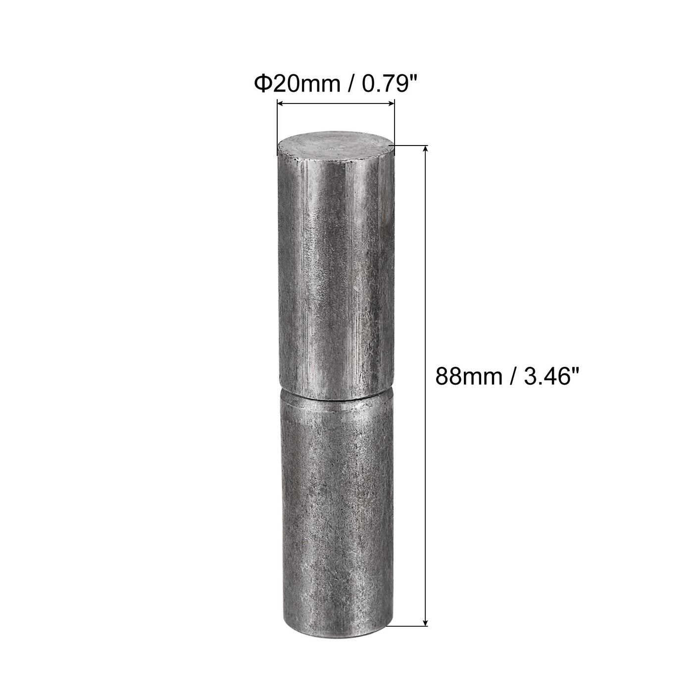 uxcell Uxcell Weld on Barrel Hinges, Male to Female Iron Hinge Pin for Metal Gate Door Window