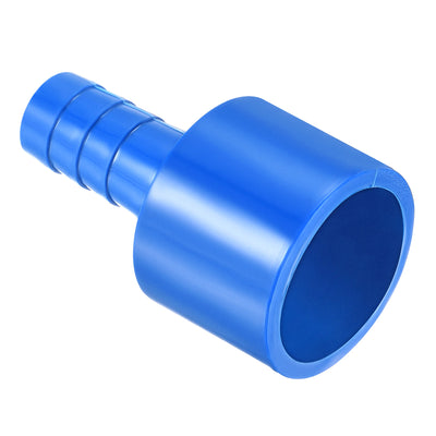 Harfington PVC Pipe Fitting 10mm Barbed x 20mm ID Spigot Straight Tube Adapter Hose Quick Connector, Blue