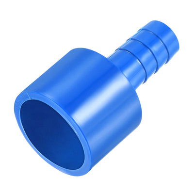 Harfington PVC Pipe Fitting 10mm Barbed x 20mm ID Spigot Straight Tube Adapter Hose Quick Connector, Blue