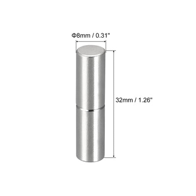 Harfington Uxcell Weld on Barrel Hinges, 201 Stainless Steel Hinge Pin for Metal Home Gate Door Window