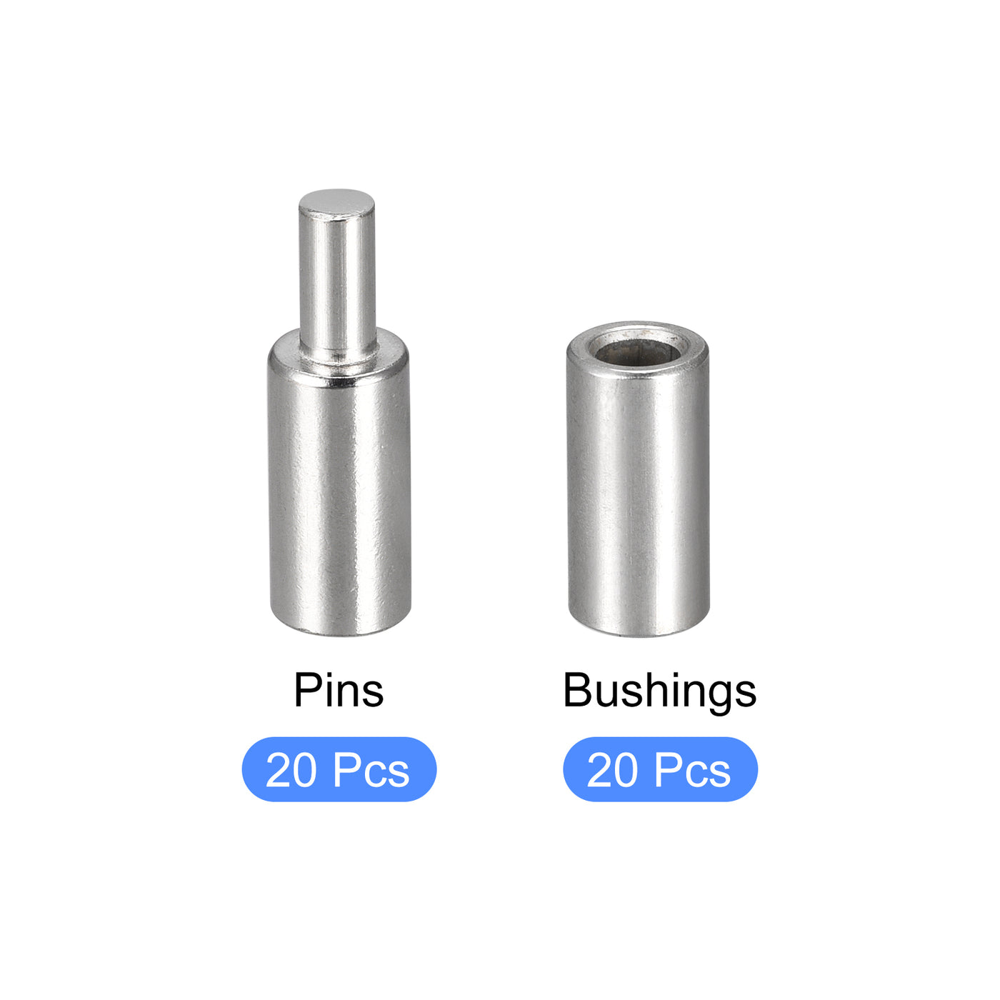 uxcell Uxcell Weld on Barrel Hinges, 201 Stainless Steel Hinge Pin for Metal Home Gate Door Window