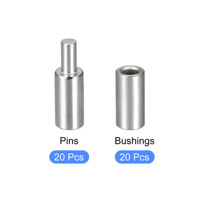 Harfington Uxcell Weld on Barrel Hinges, 201 Stainless Steel Hinge Pin for Metal Home Gate Door Window