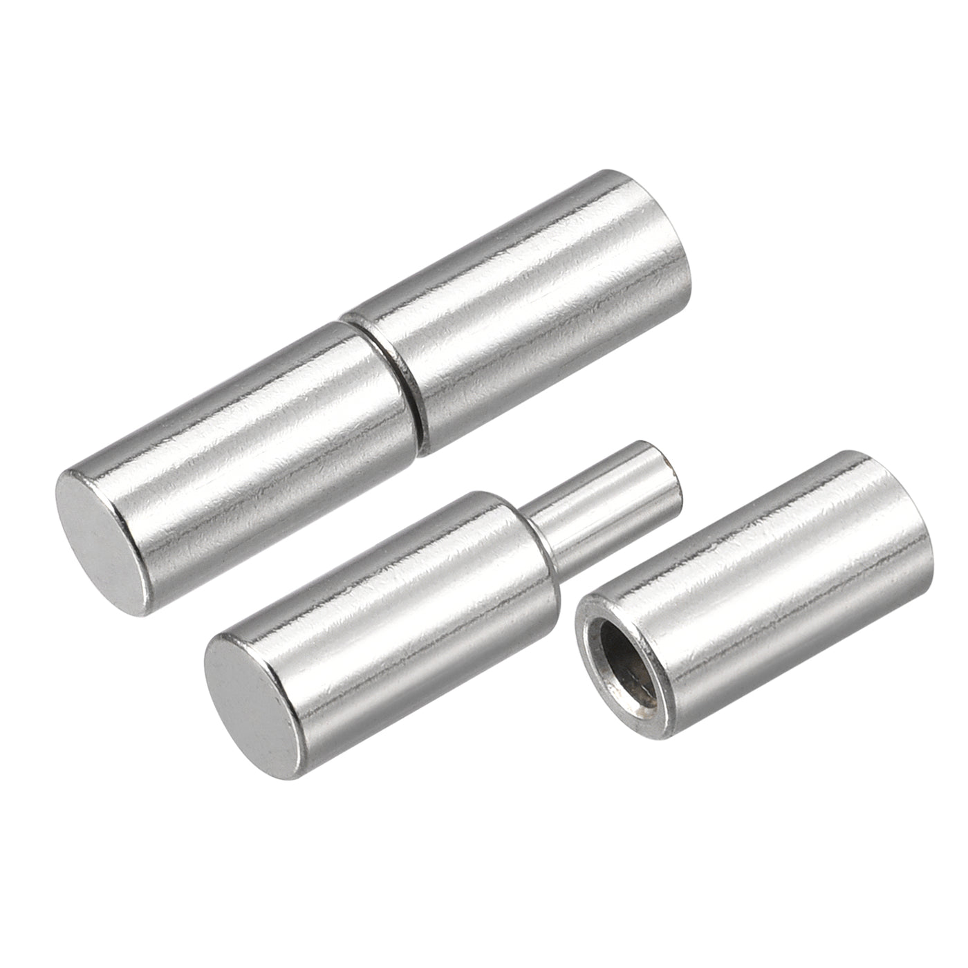 uxcell Uxcell Weld on Barrel Hinges, 201 Stainless Steel Hinge Pin for Metal Home Gate Door Window