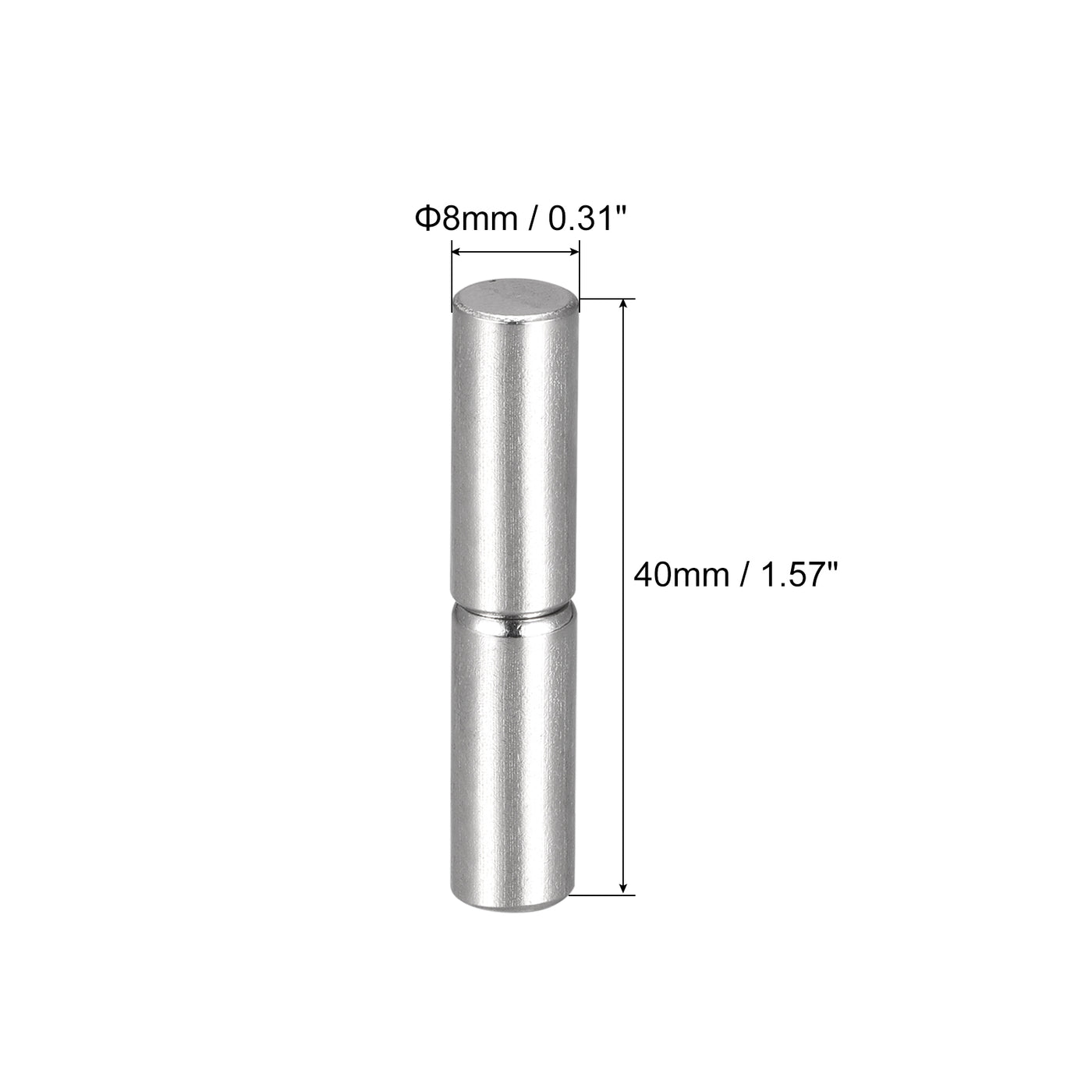 uxcell Uxcell Weld on Barrel Hinges, Male to Female 201 Stainless Steel Hinge Pin for Metal Home Gate Door Window