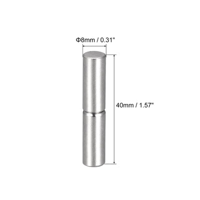 Harfington Uxcell Weld on Barrel Hinges, Male to Female 201 Stainless Steel Hinge Pin for Metal Home Gate Door Window