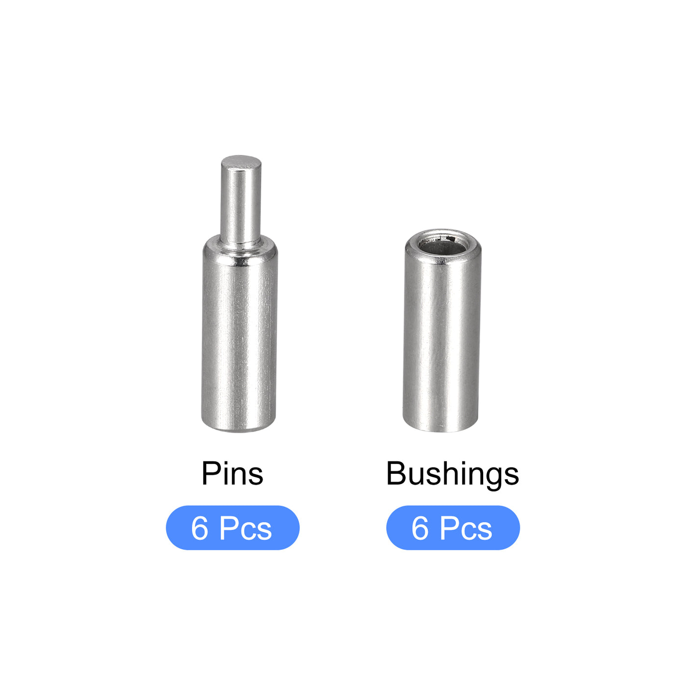 uxcell Uxcell Weld on Barrel Hinges, Male to Female 201 Stainless Steel Hinge Pin for Metal Home Gate Door Window