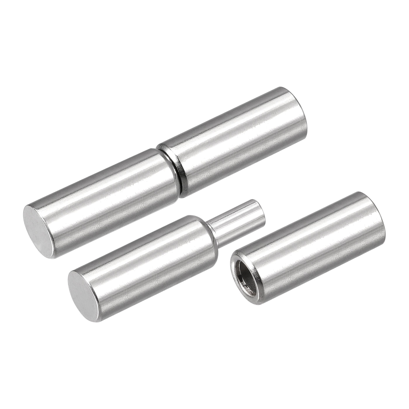 uxcell Uxcell Weld on Barrel Hinges, Male to Female 201 Stainless Steel Hinge Pin for Metal Home Gate Door Window