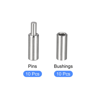 Harfington Uxcell Weld on Barrel Hinges, Male to Female 201 Stainless Steel Hinge Pin