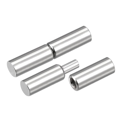 Harfington Uxcell Weld on Barrel Hinges, Male to Female 201 Stainless Steel Hinge Pin