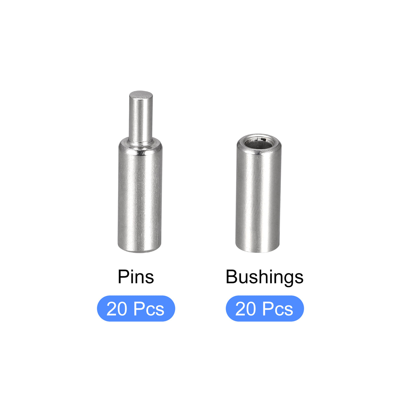 uxcell Uxcell Weld on Barrel Hinges, 201 Stainless Steel Hinge Pin for Metal Home Gate Door Window