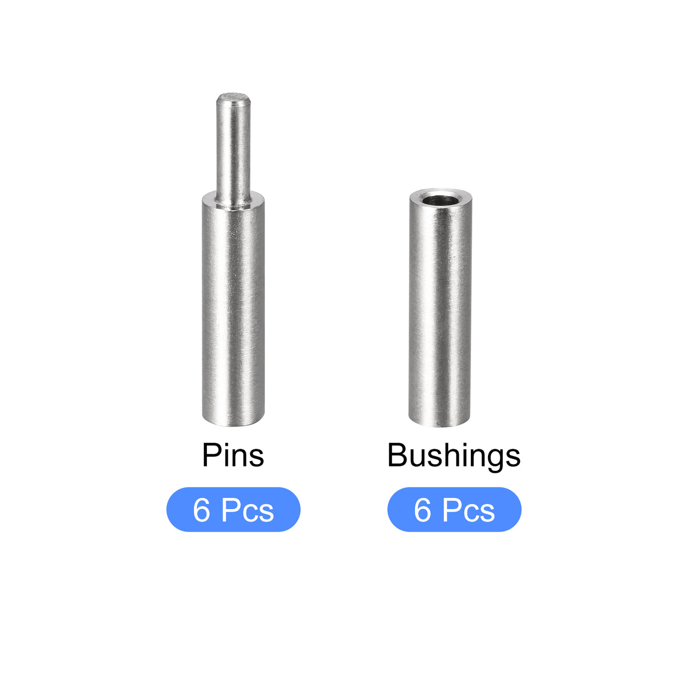 uxcell Uxcell Weld on Barrel Hinges, Male to Female 201 Stainless Steel Hinge Pin for Metal Home Gate Door Window