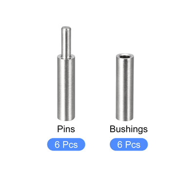 Harfington Uxcell Weld on Barrel Hinges, Male to Female 201 Stainless Steel Hinge Pin for Metal Home Gate Door Window