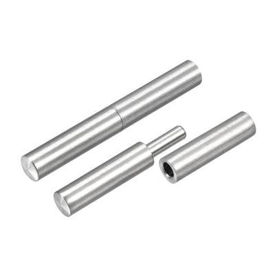 Harfington Uxcell Weld on Barrel Hinges, Male to Female 201 Stainless Steel Hinge Pin for Metal Home Gate Door Window