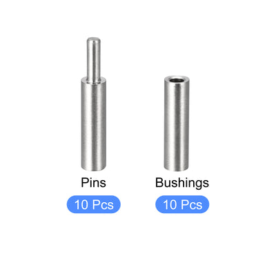 Harfington Uxcell Weld on Barrel Hinges, Male to Female 201 Stainless Steel Hinge Pin