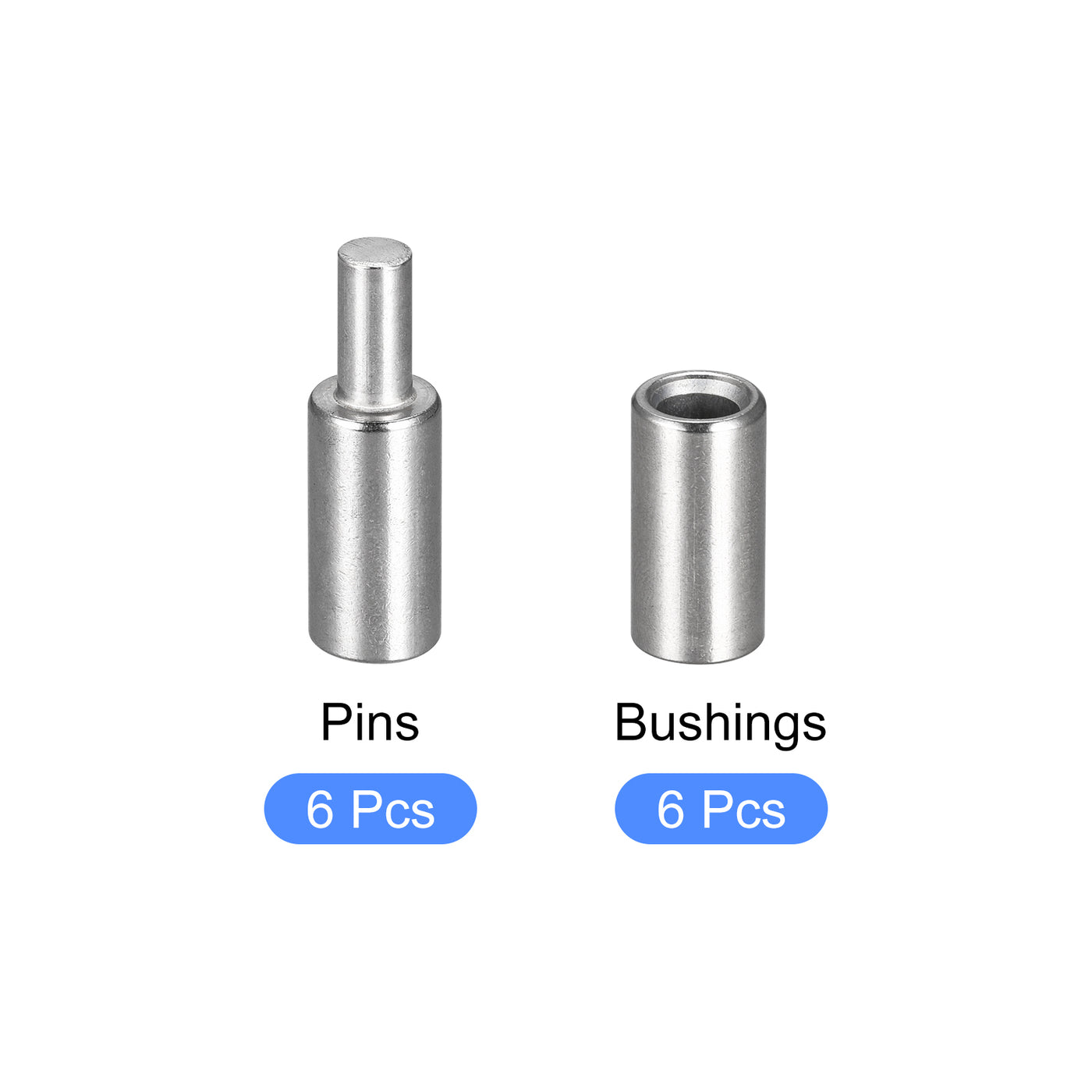 uxcell Uxcell Weld on Barrel Hinges, Male to Female 201 Stainless Steel Hinge Pin for Metal Home Gate Door Window