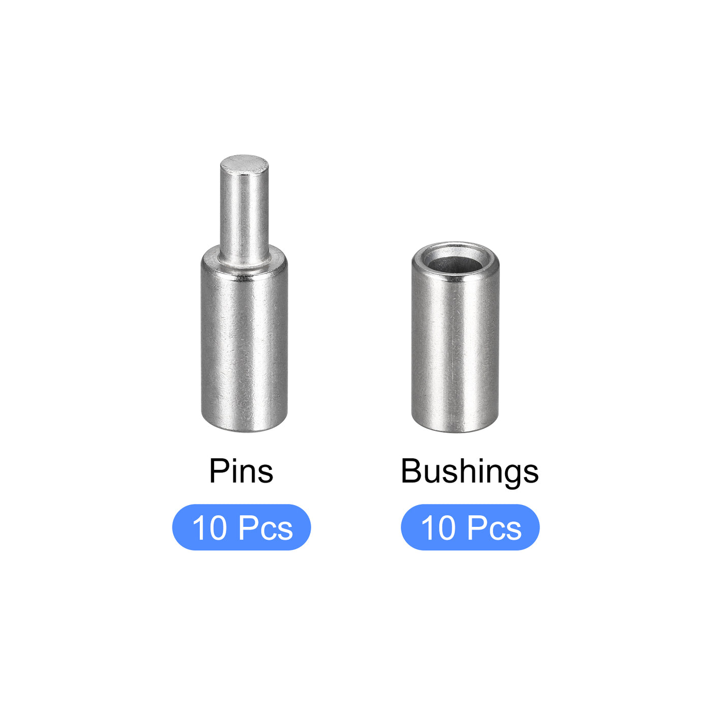 uxcell Uxcell Weld on Barrel Hinges, Male to Female 201 Stainless Steel Hinge Pin