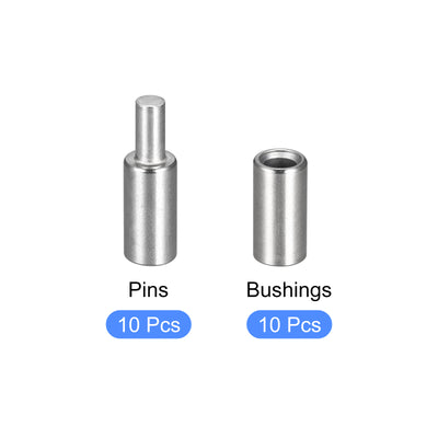 Harfington Uxcell Weld on Barrel Hinges, Male to Female 201 Stainless Steel Hinge Pin