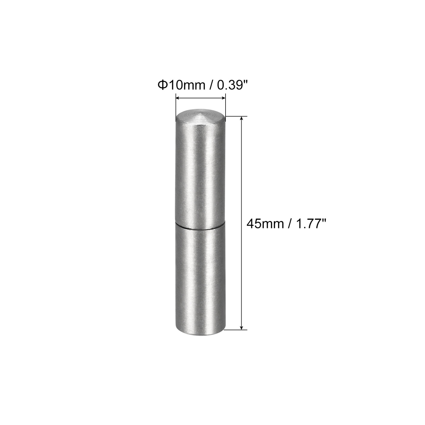 uxcell Uxcell Weld on Barrel Hinges, Male to Female 201 Stainless Steel Hinge Pin for Metal Home Gate Door Window