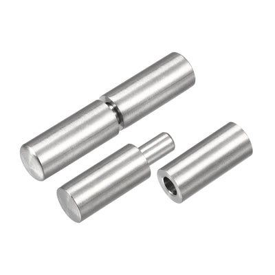 Harfington Uxcell Weld on Barrel Hinges, Male to Female 201 Stainless Steel Hinge Pin for Metal Home Gate Door Window