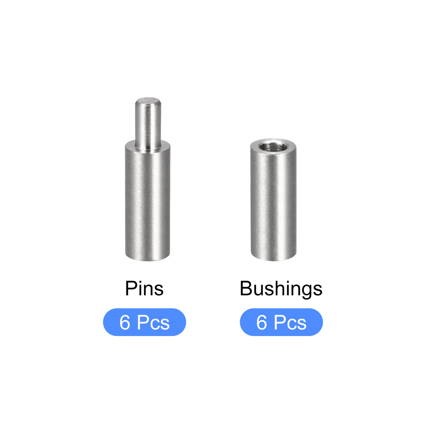 uxcell Uxcell Weld on Barrel Hinges, Male to Female 201 Stainless Steel Hinge Pin for Metal Home Gate Door Window