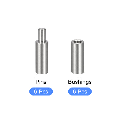 Harfington Uxcell Weld on Barrel Hinges, Male to Female 201 Stainless Steel Hinge Pin for Metal Home Gate Door Window