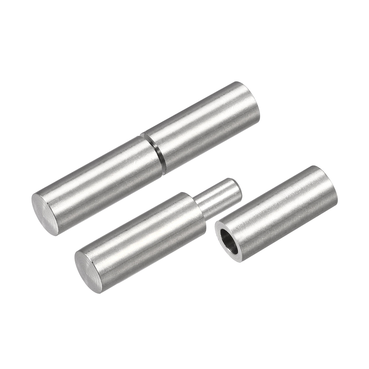 uxcell Uxcell Weld on Barrel Hinges, Male to Female 201 Stainless Steel Hinge Pin for Metal Home Gate Door Window