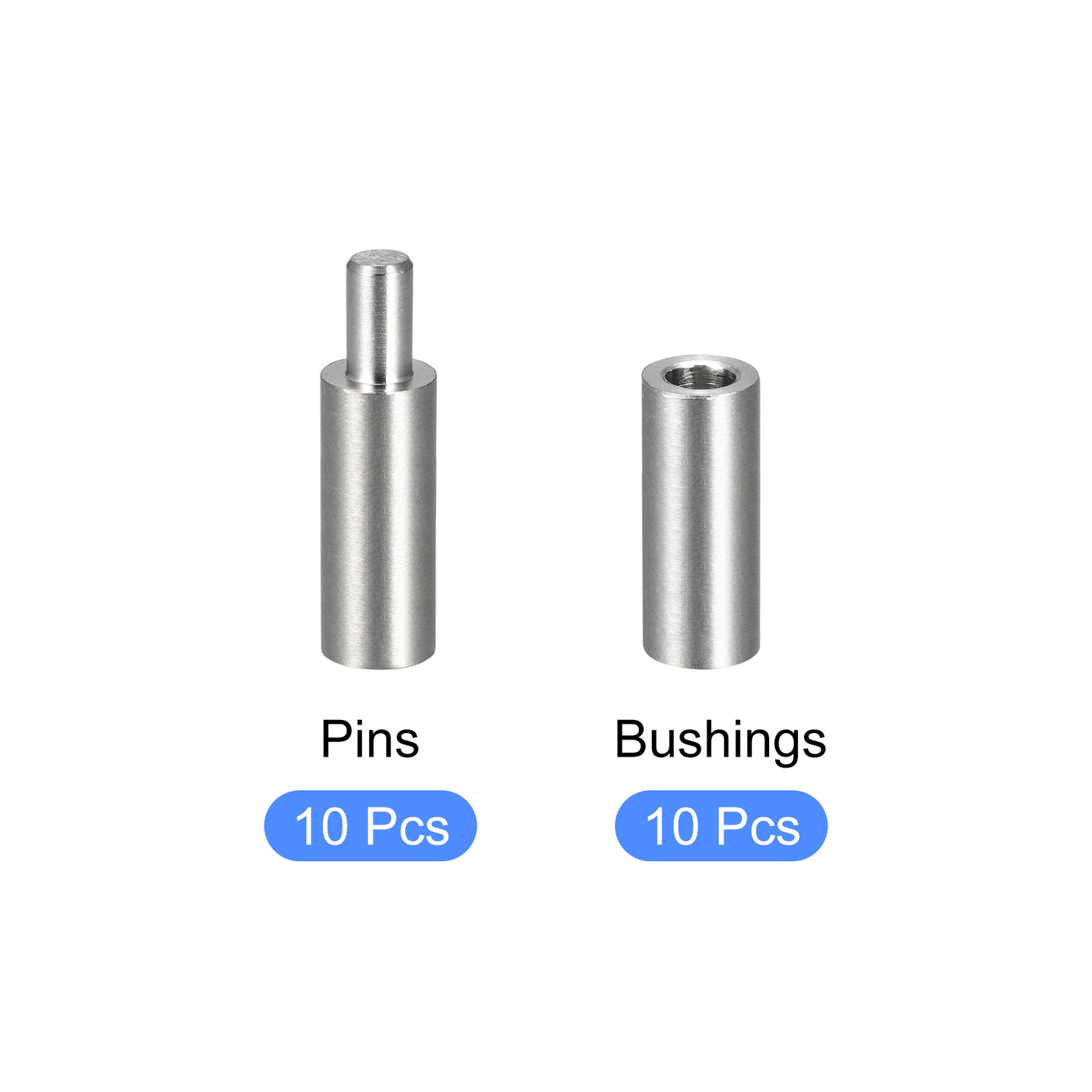 uxcell Uxcell Weld on Barrel Hinges, Male to Female 201 Stainless Steel Hinge Pin