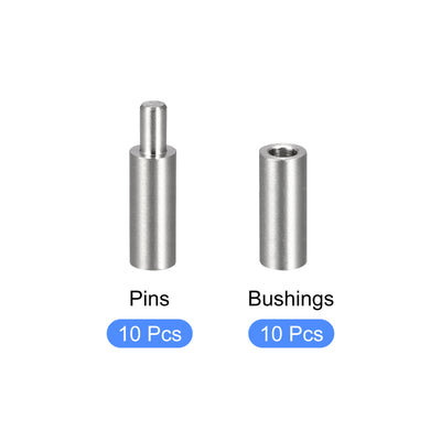 Harfington Uxcell Weld on Barrel Hinges, Male to Female 201 Stainless Steel Hinge Pin