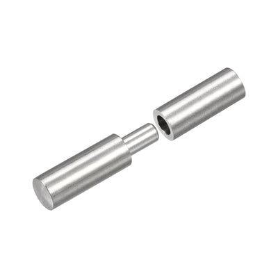 Harfington Uxcell Weld on Barrel Hinges, Male to Female 201 Stainless Steel Hinge Pin