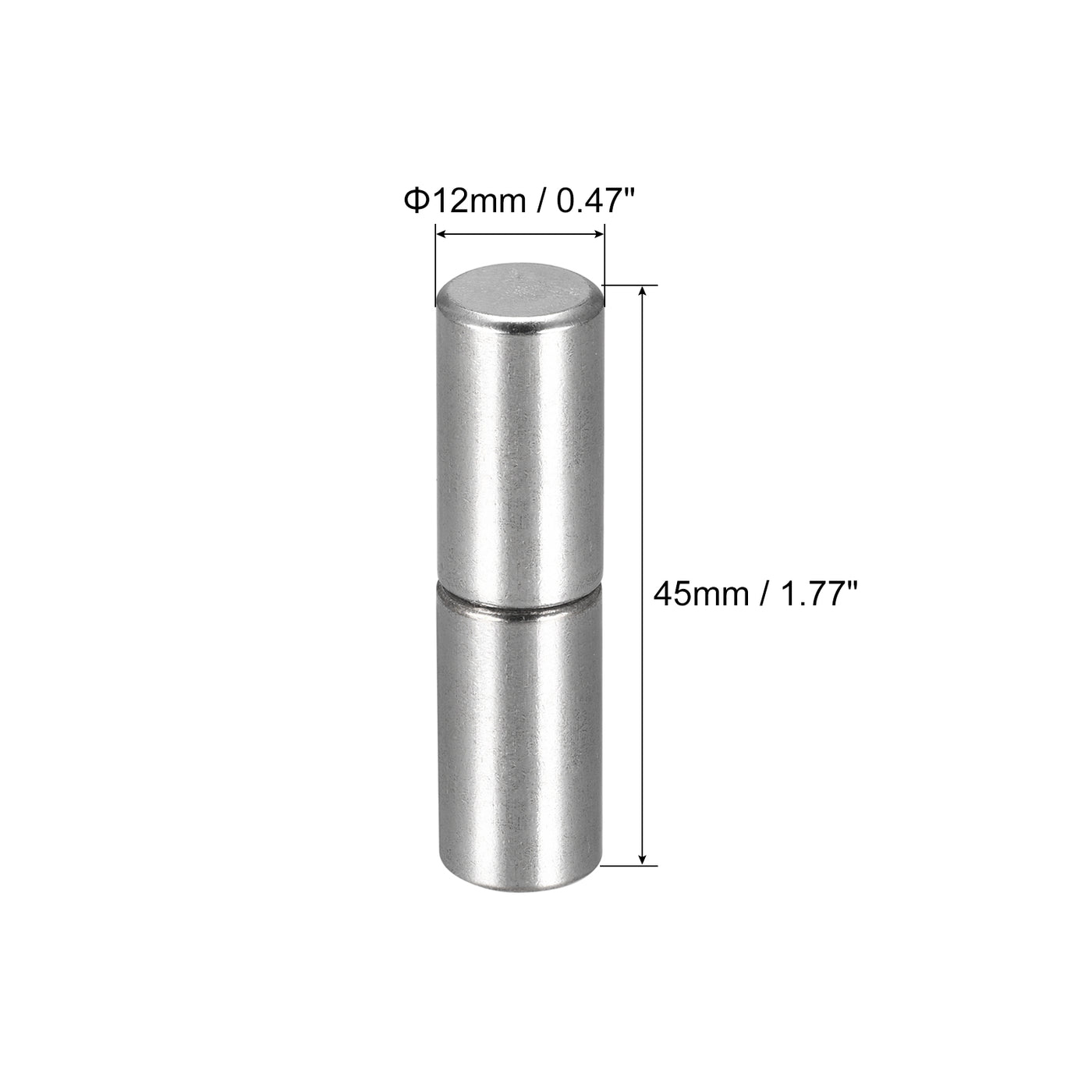 uxcell Uxcell Weld on Barrel Hinges, Male to Female 201 Stainless Steel Hinge Pin for Metal Home Gate Door Window