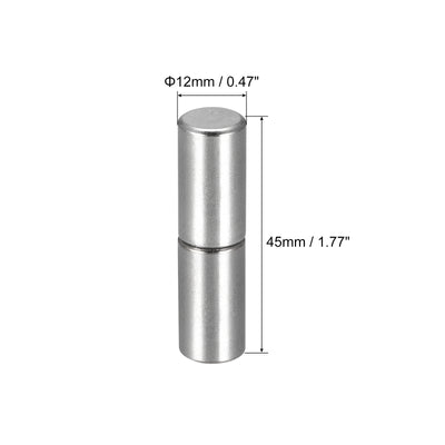 Harfington Uxcell Weld on Barrel Hinges, Male to Female 201 Stainless Steel Hinge Pin for Metal Home Gate Door Window