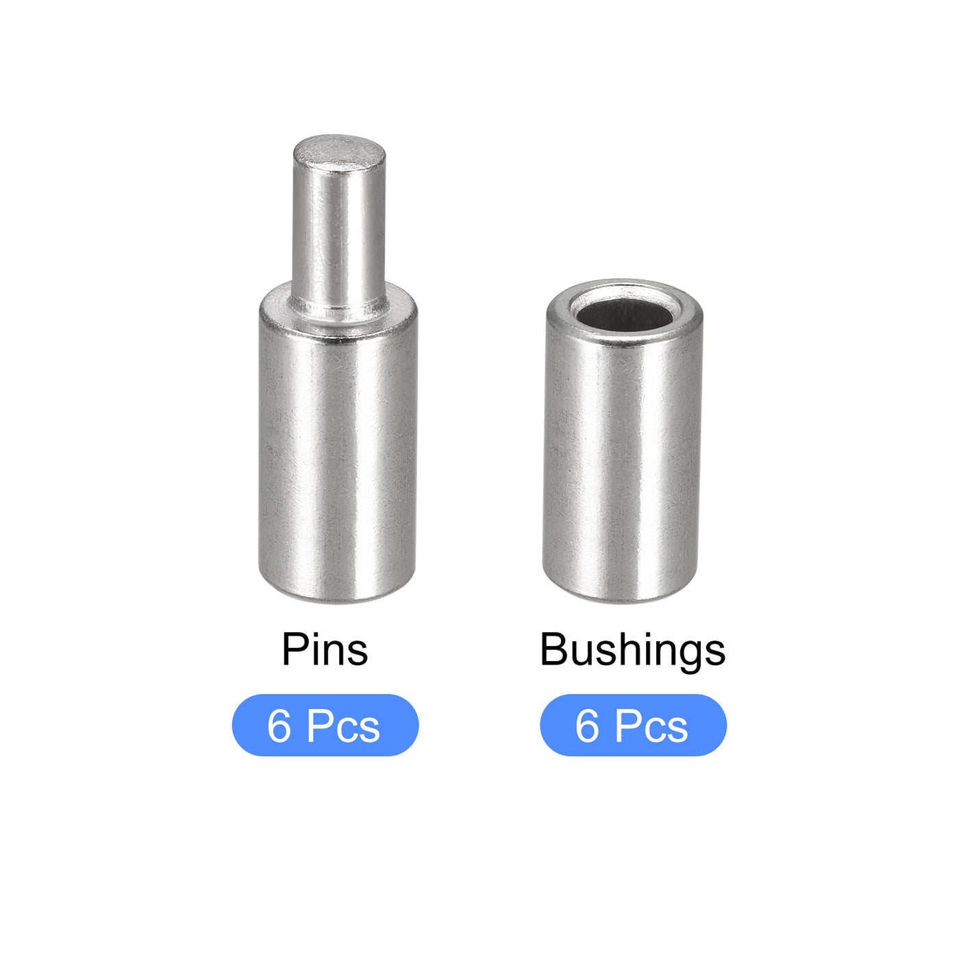 uxcell Uxcell Weld on Barrel Hinges, Male to Female 201 Stainless Steel Hinge Pin for Metal Home Gate Door Window