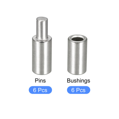 Harfington Uxcell Weld on Barrel Hinges, Male to Female 201 Stainless Steel Hinge Pin for Metal Home Gate Door Window