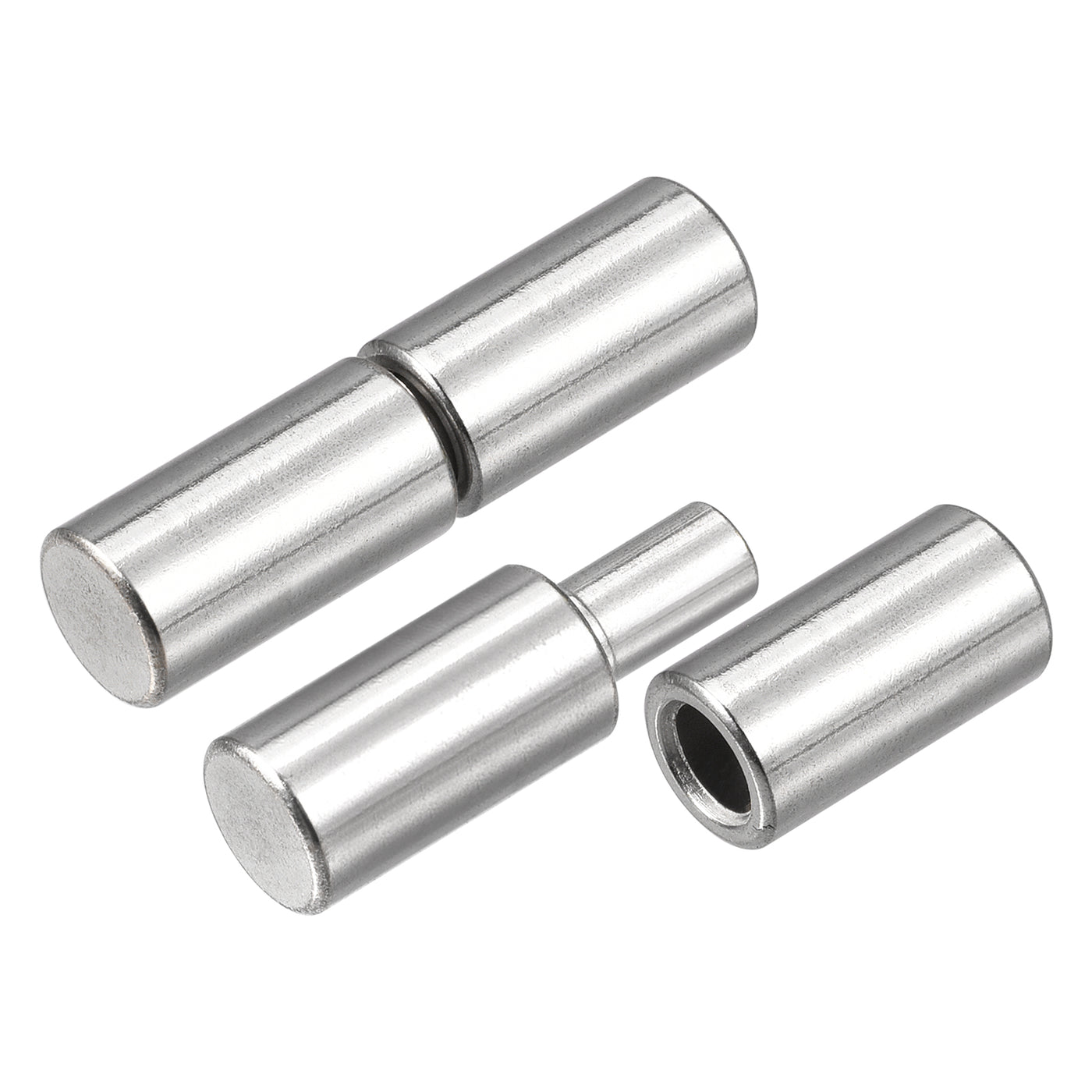 uxcell Uxcell Weld on Barrel Hinges, Male to Female 201 Stainless Steel Hinge Pin for Metal Home Gate Door Window