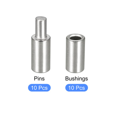 Harfington Uxcell Weld on Barrel Hinges, Male to Female 201 Stainless Steel Hinge Pin