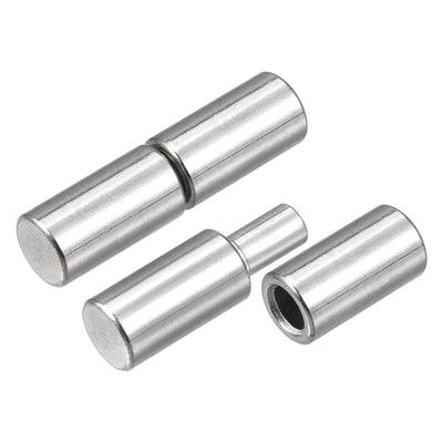 Harfington Uxcell Weld on Barrel Hinges, Male to Female 201 Stainless Steel Hinge Pin