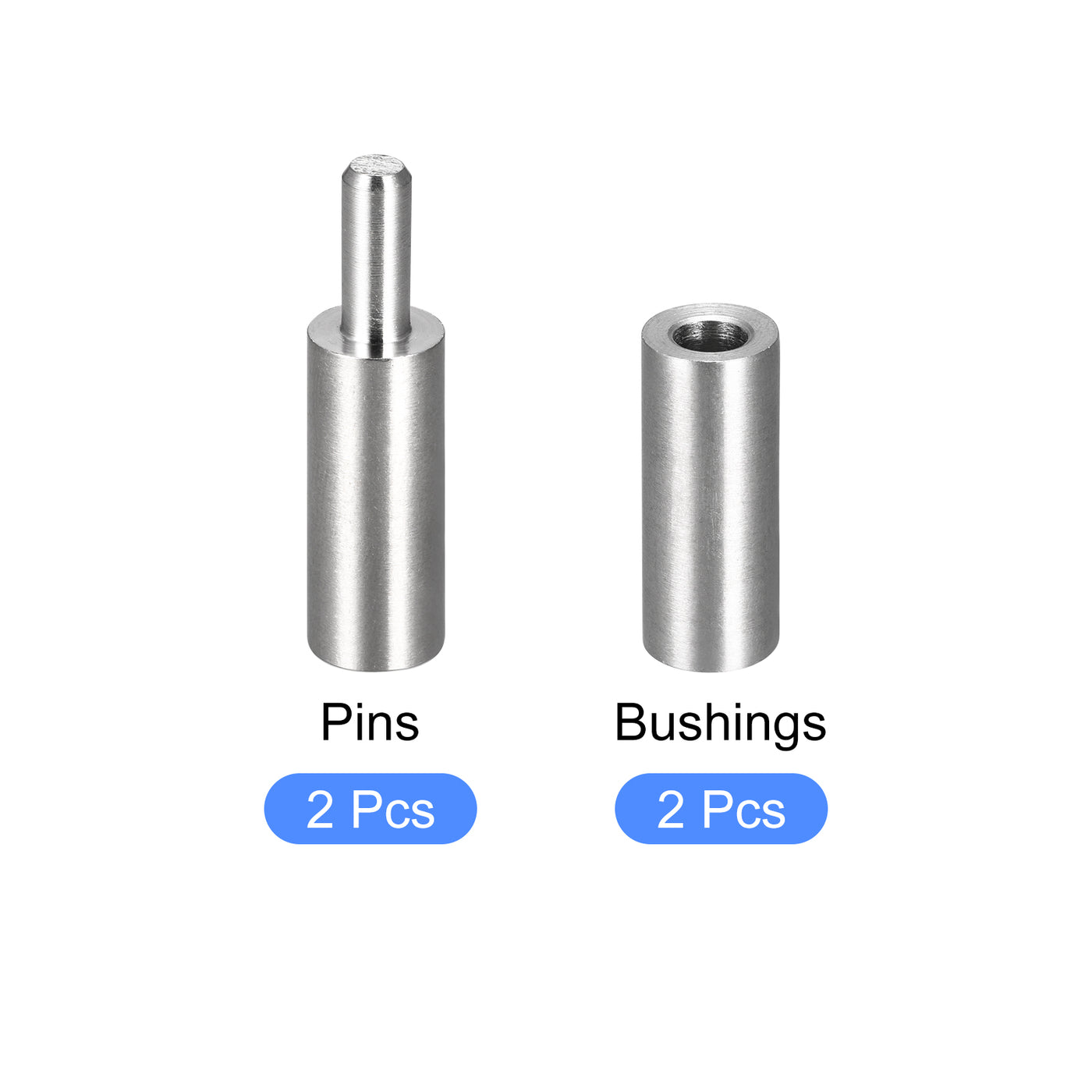 uxcell Uxcell Weld on Barrel Hinges, Male to Female 201 Stainless Steel Hinge Pin for Metal Home Gate Door