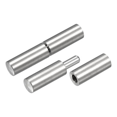 Harfington Uxcell Weld on Barrel Hinges, Male to Female 201 Stainless Steel Hinge Pin for Metal Home Gate Door