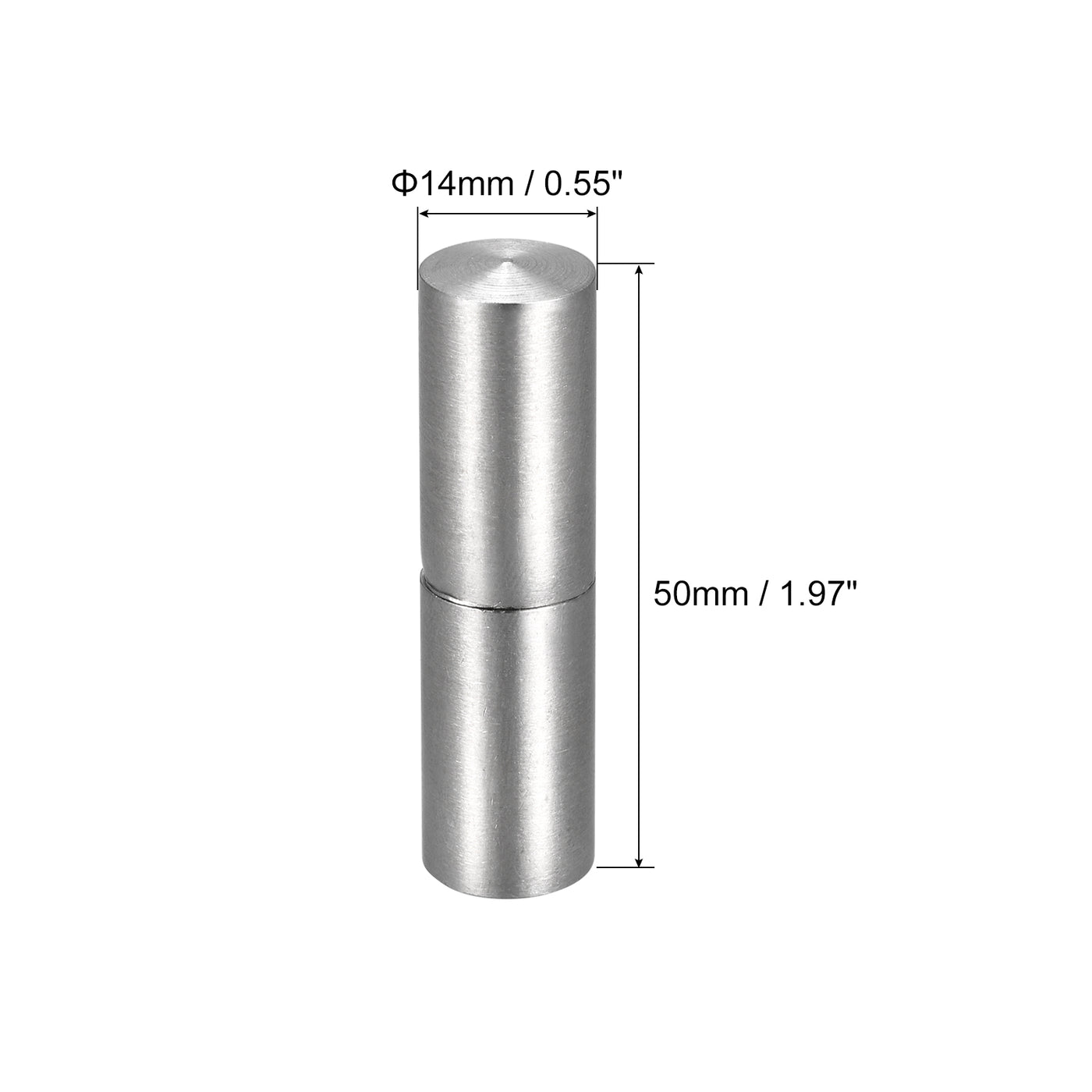 uxcell Uxcell Weld on Barrel Hinges, Male to Female 201 Stainless Steel Hinge Pin for Metal Home Gate Door