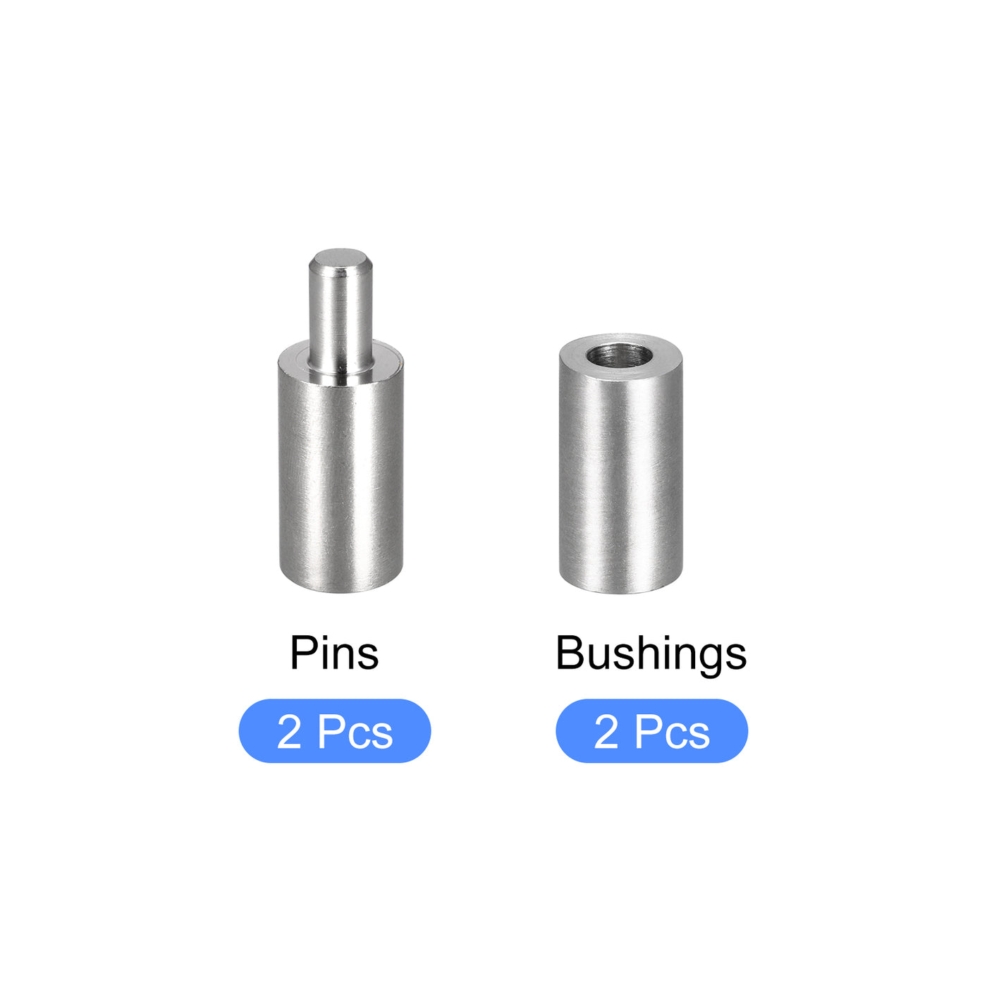 uxcell Uxcell Weld on Barrel Hinges, Male to Female 201 Stainless Steel Hinge Pin for Metal Home Gate Door