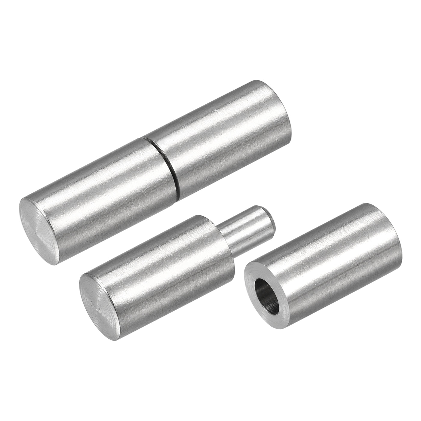 uxcell Uxcell Weld on Barrel Hinges, Male to Female 201 Stainless Steel Hinge Pin for Metal Home Gate Door