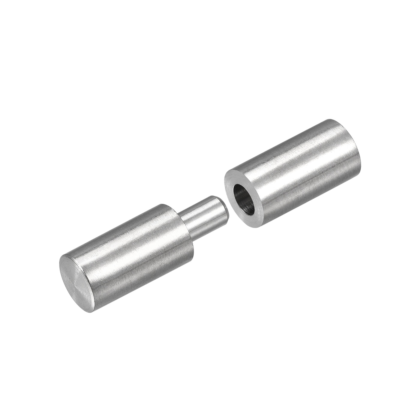 uxcell Uxcell Weld on Barrel Hinges, Male to Female 201 Stainless Steel Hinge Pin for Metal Gate Door Window