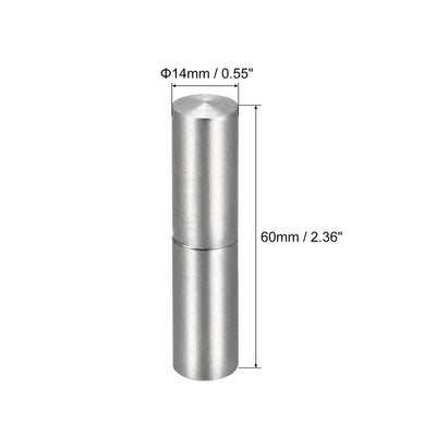 Harfington Uxcell Weld on Barrel Hinges, Male to Female 201 Stainless Steel Hinge Pin for Metal Home Gate Door