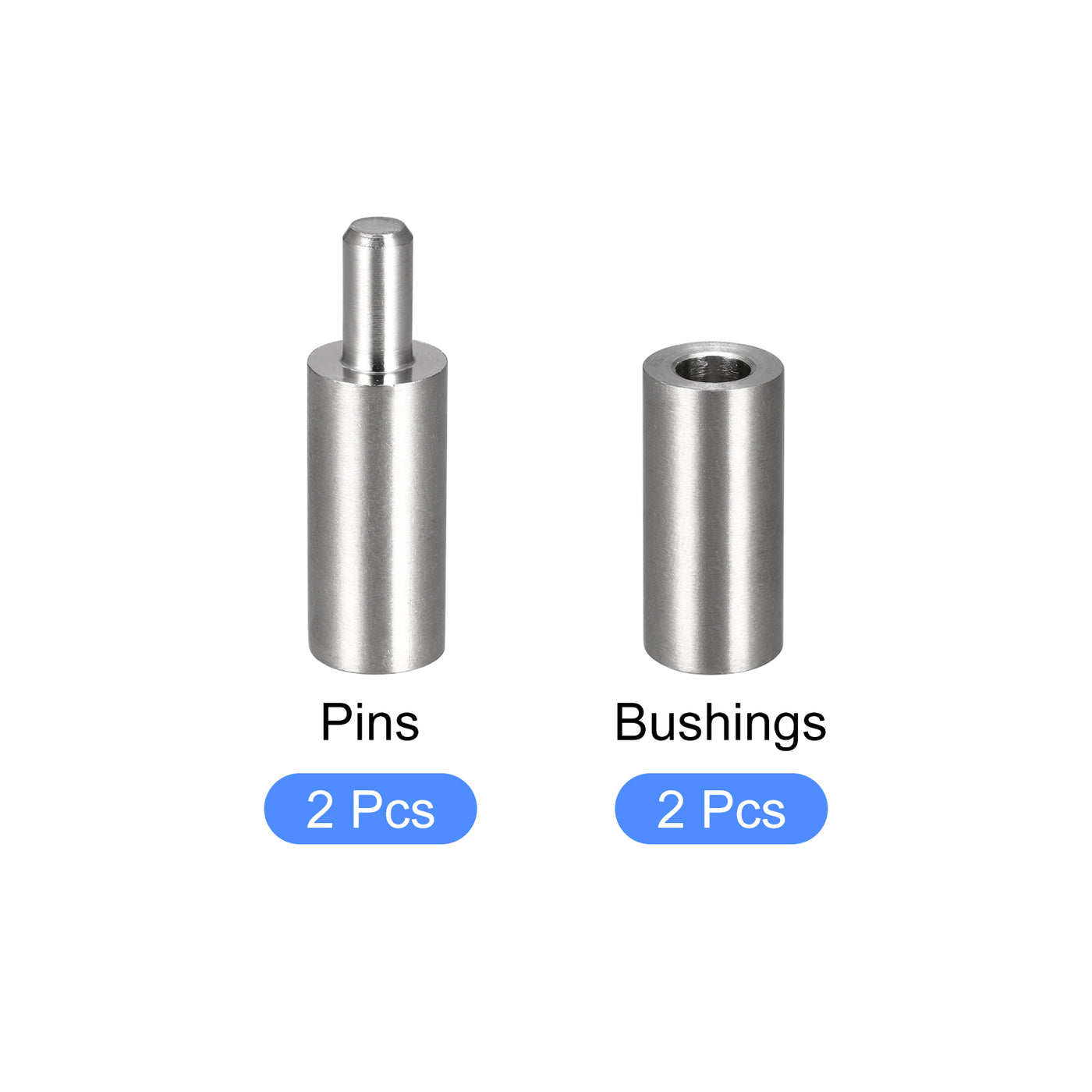 uxcell Uxcell Weld on Barrel Hinges, Male to Female 201 Stainless Steel Hinge Pin for Metal Home Gate Door