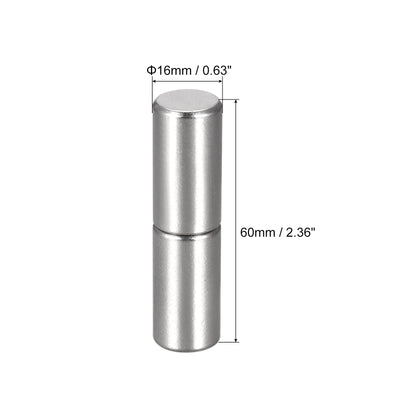 Harfington Uxcell Weld on Barrel Hinges, Male to Female 201 Stainless Steel Hinge Pin for Metal Home Gate Door