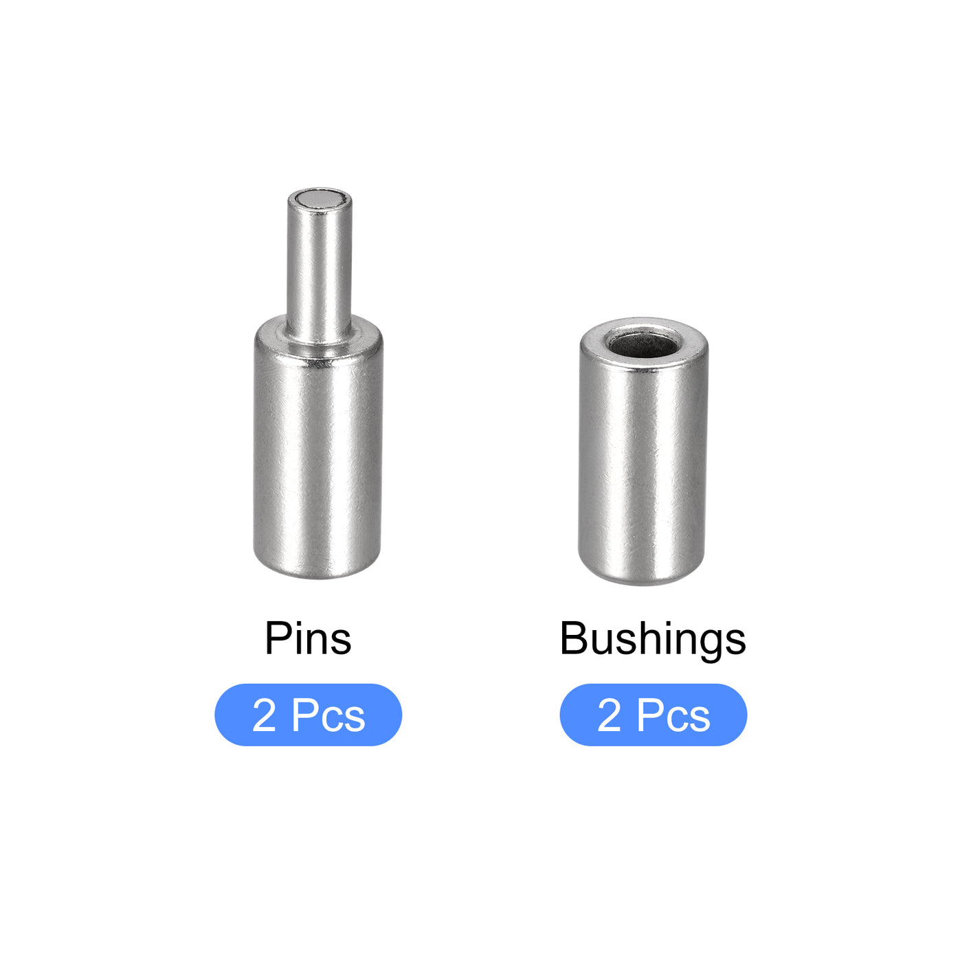 uxcell Uxcell Weld on Barrel Hinges, Male to Female 201 Stainless Steel Hinge Pin for Metal Home Gate Door