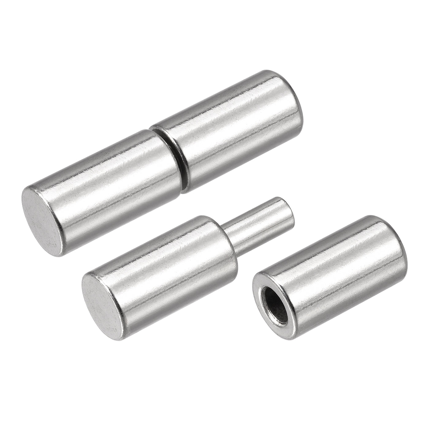 uxcell Uxcell Weld on Barrel Hinges, Male to Female 201 Stainless Steel Hinge Pin for Metal Home Gate Door